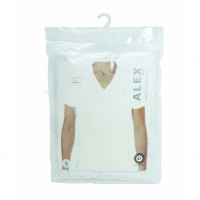Men's White V-Neck Short Sleeve T-shirt Alex