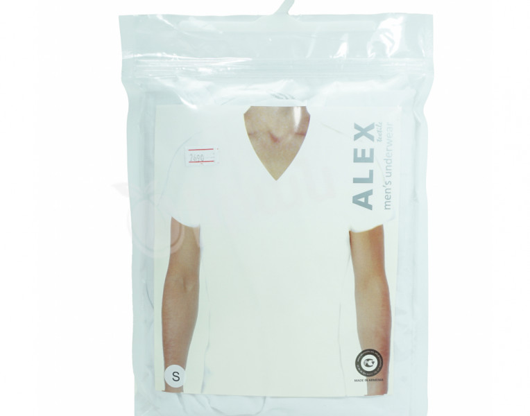 Men's White V-Neck Short Sleeve T-shirt Alex