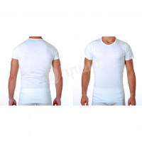 Men's White Closed Neck Short Sleeve T-shirt Alex