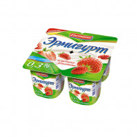 Продукт йогуртный с клубникой и земляникой Эрмигурт