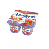 Yogurt product with strawberry and wild strawberry Эрмигурт