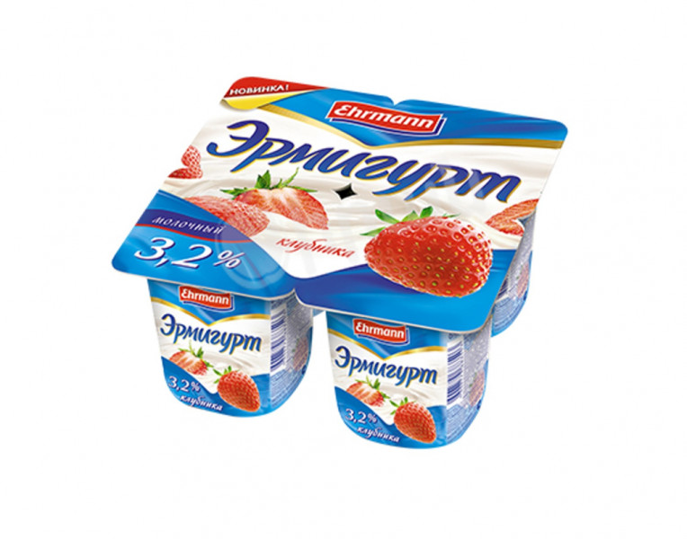 Yogurt product with strawberry Эрмигурт