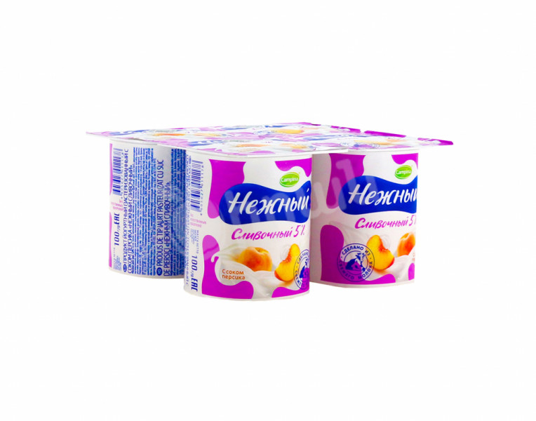 Yogurt Product with Peach Juice Нежный