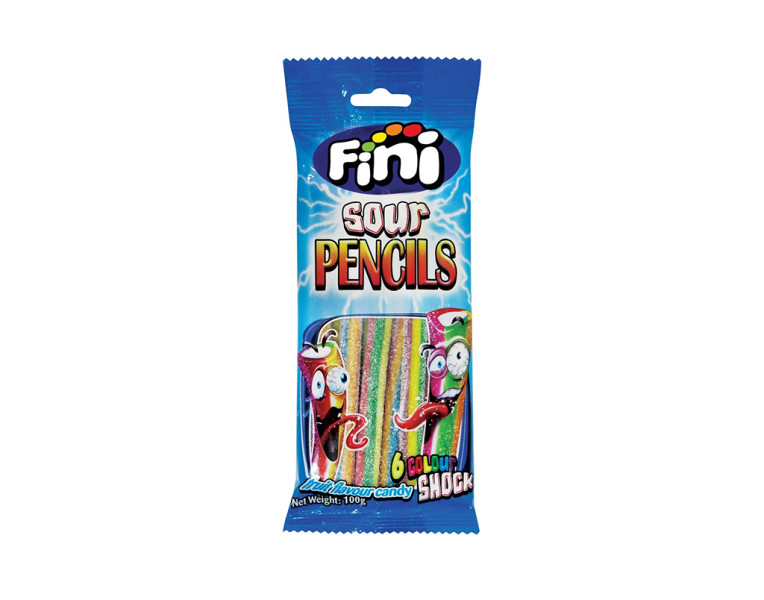 Цветные желейки кислые карандаши Fini