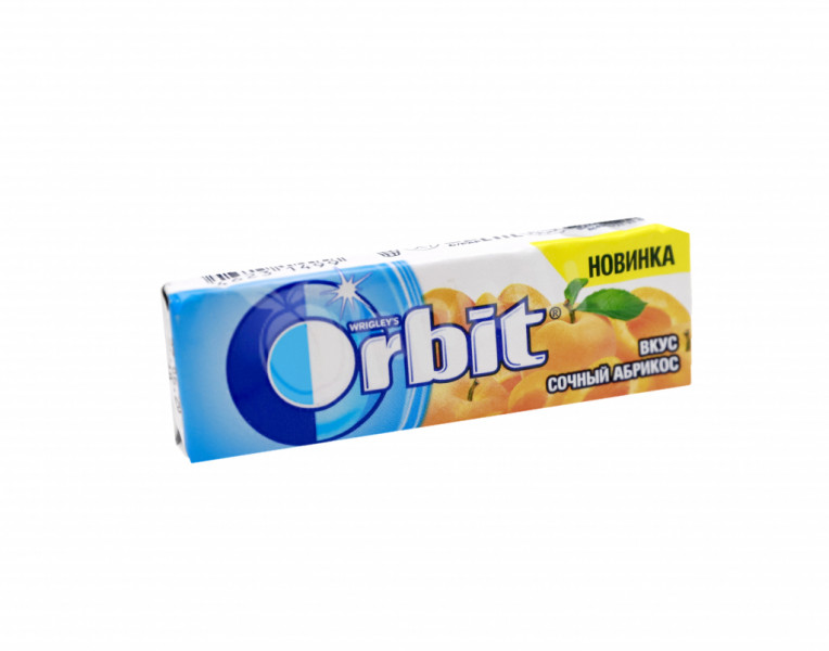 Chewing gum with juicy apricot flavor Orbit