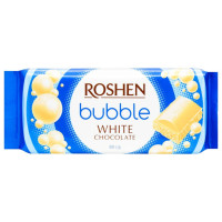 White bubble Chocolate bar Roshen