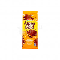 Կաթնային շոկոլադե սալիկ գետնանուշով և եգիպտացորենի փաթիլներով Alpen Gold
