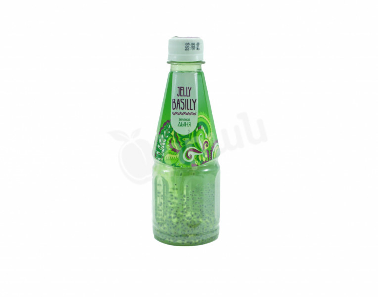 Green Melon Flavored Drink with Basil Seeds Jelly Basilly