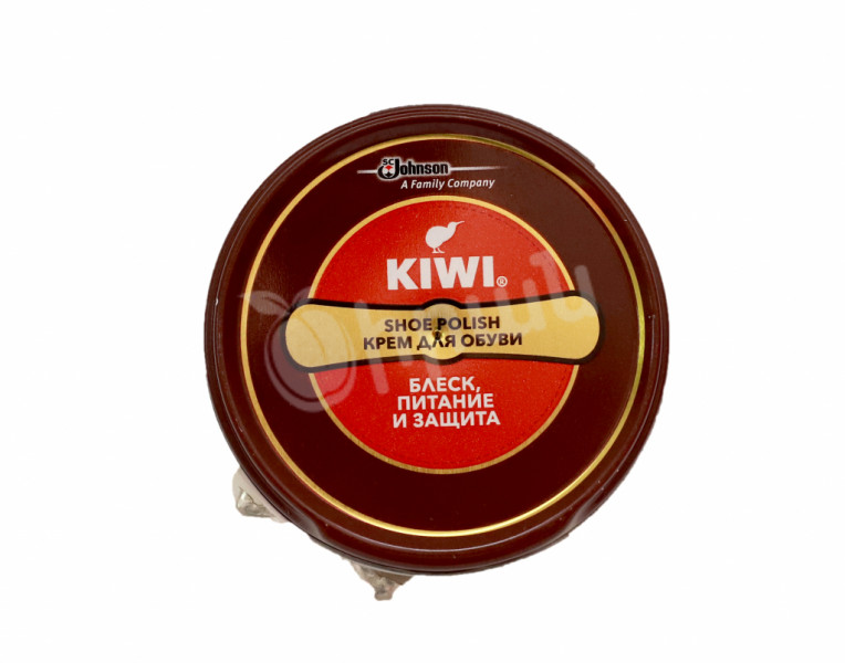 Крем коричневый для обуви блеск питание и защита Kiwi