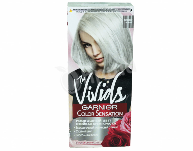 Hair Cream-Color Platinum Metallic the Vivids Color Sensation Garnier