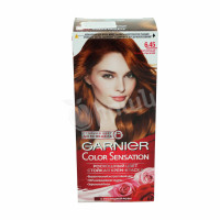 Hair Cream-Color Red Amber Brown 6.45 Color Sensation Garnier