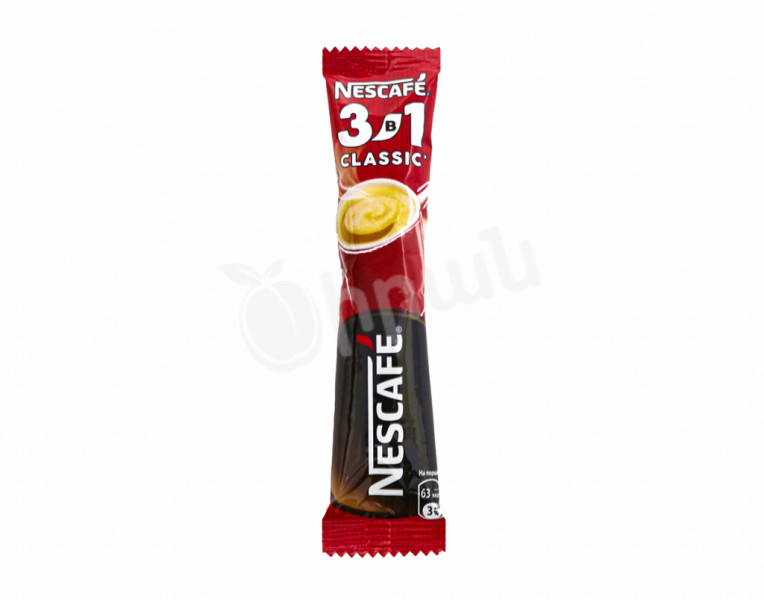Instant coffee drink 3 in 1 classic Nescafe