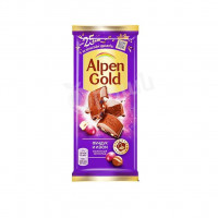 Молочная шоколадная плитка фундук и изюм Alpen Gold