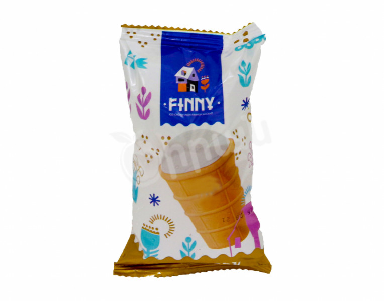 Vanilla Ice Cream Plombières in Wafer Cup Finny