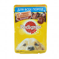 Dog food beef and lamb in sauce Pedigree