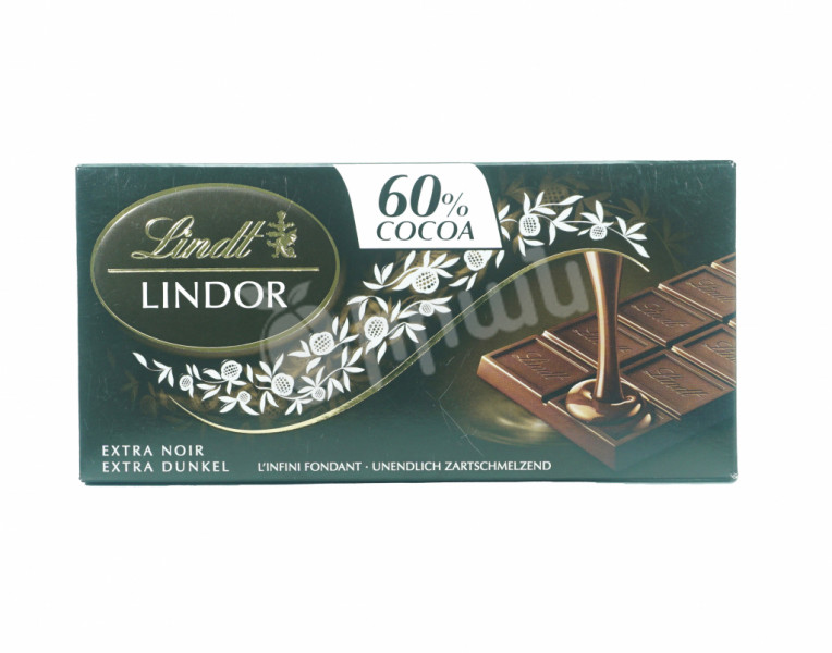 Dark chocolate bar Lindor Lindt