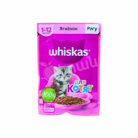 Корм для кошек рагу с ягнёнком 1- 12 мес. Whiskas