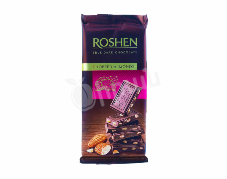 Темный шоколад с дробленым миндалем Roshen