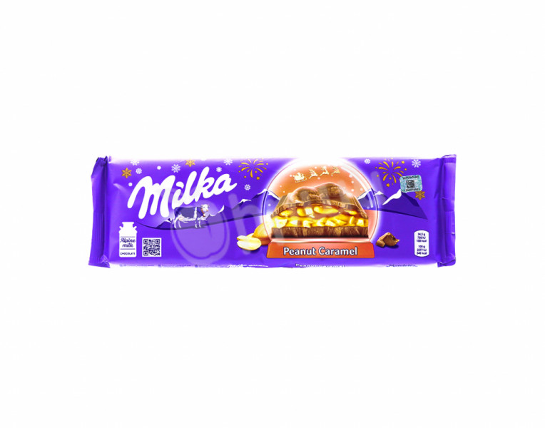 Шоколад молочный арахисовый карамель Milka