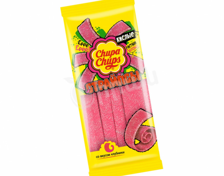 Желейные кислые конфеты Страйпсы Chupa Chups