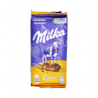 Chocolate bar with caramel Milka
