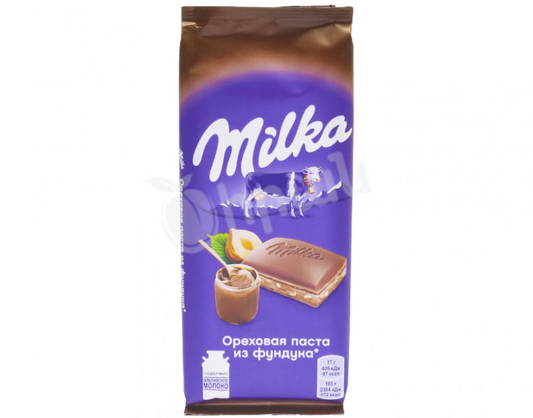 Шоколадная пликта с орехом и фундуком Milka