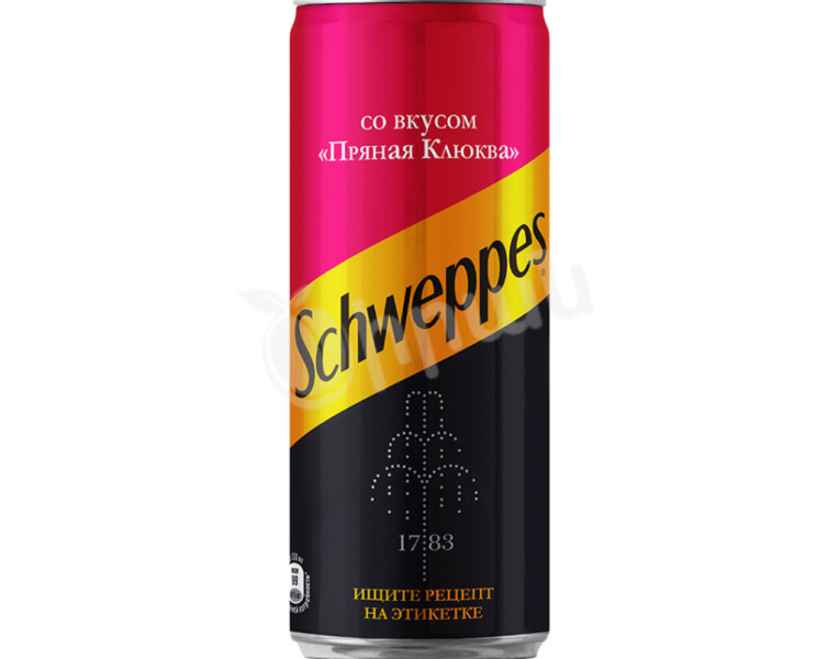 Գազավորված ըմպելիք լոռամիրգ Schweppes
