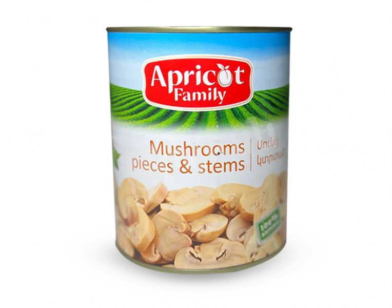 Консервированные грибы нарезанные Apricot Family