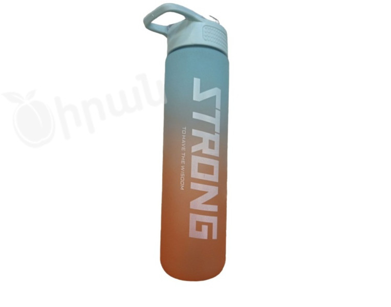 Plastic water bottle with straw Strong