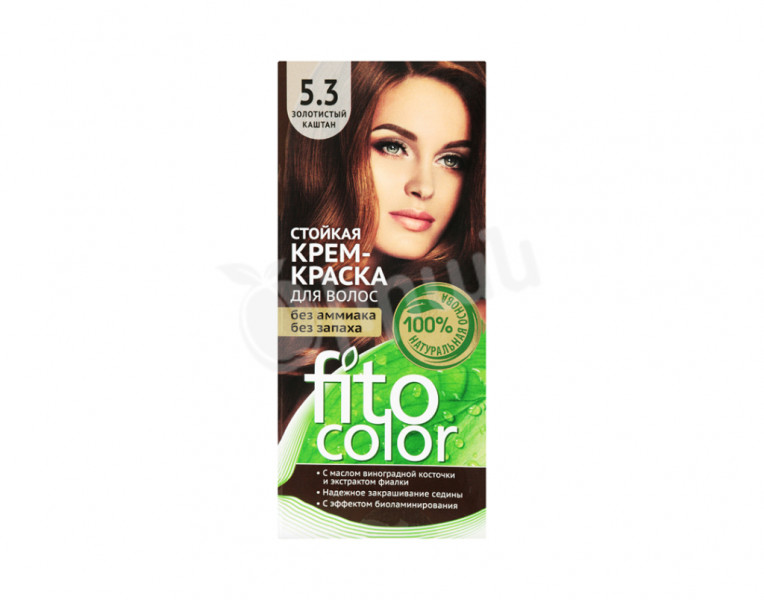 Hair cream-color golden chestnut 5.3 Fito Color