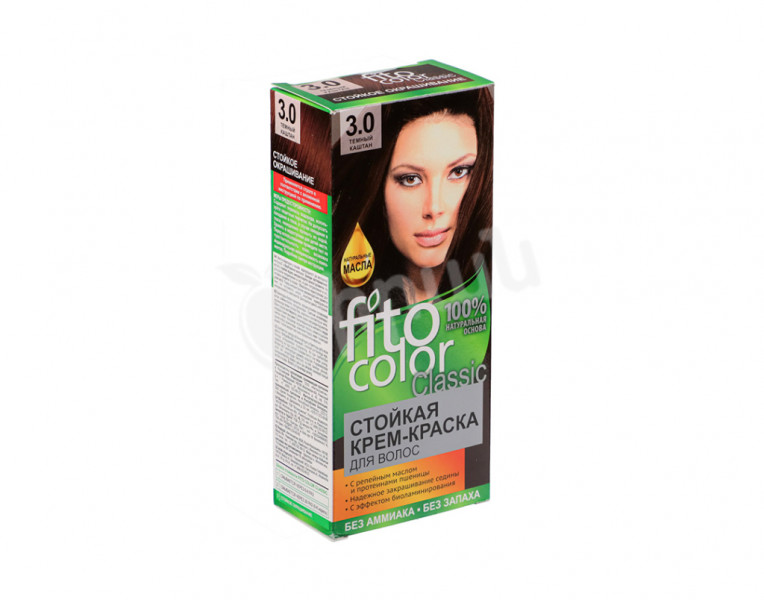 Hair cream-color dark chestnut 3.0 Fito Color