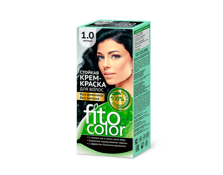 Hair cream-color black 1.0 Fito Color