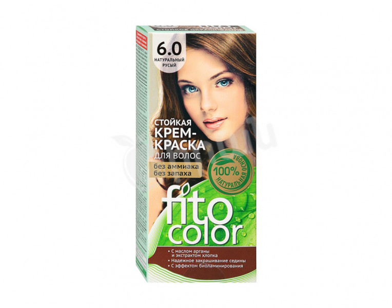 Hair cream-color natural blonde 6.0 Fito Color