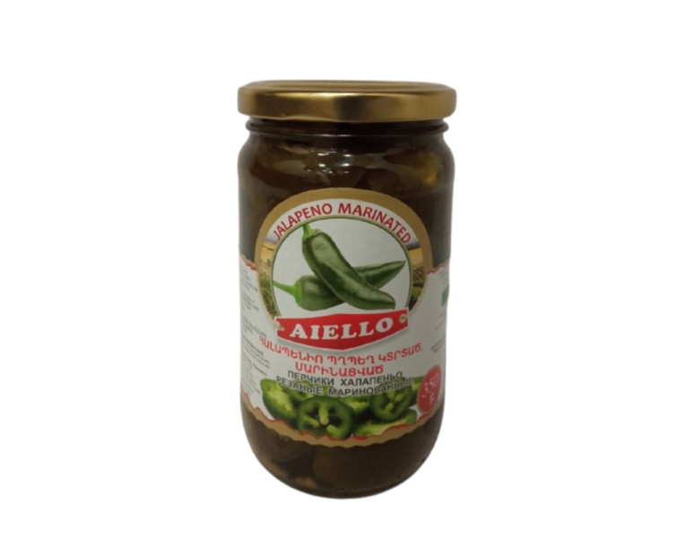 Перец халапеньо зеленый нарезанный Aiello