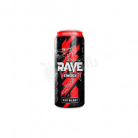 Carbonated energy drink Rave Energy Red Blast