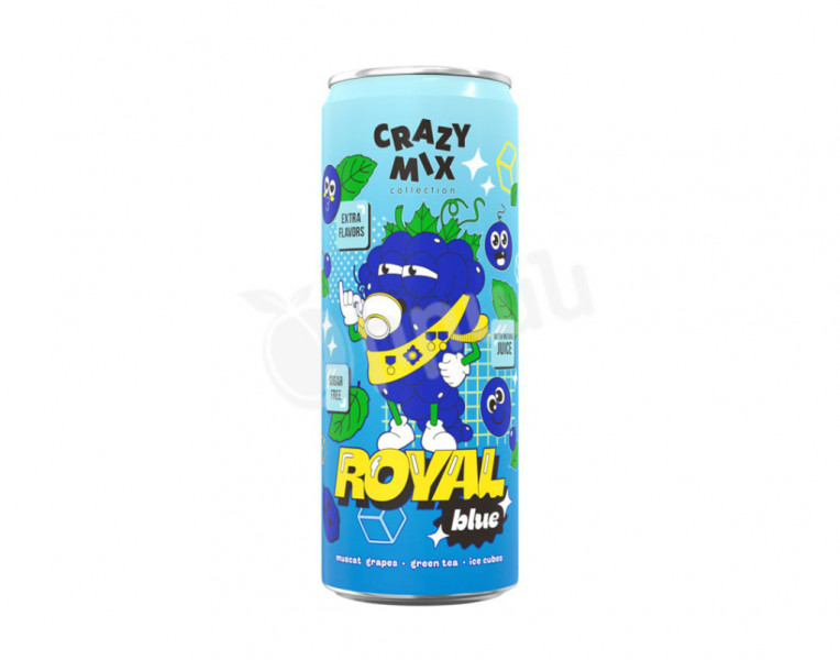 Highly carbonated drink Royal blue Crazy Mix