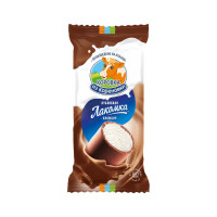 Ice cream vanilla plombir in chocolate-cream glaze Коровка из Кореновки