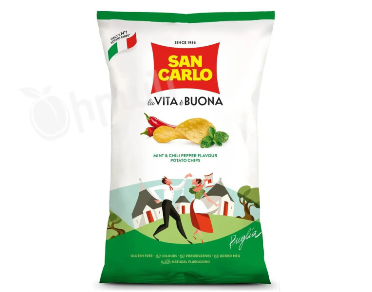 Chips mint and chili pepper San Carlo
