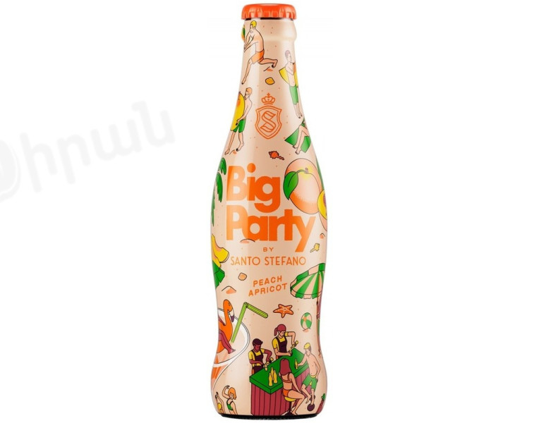 Low-alcohol carbonated drink peach and apricot Big Party