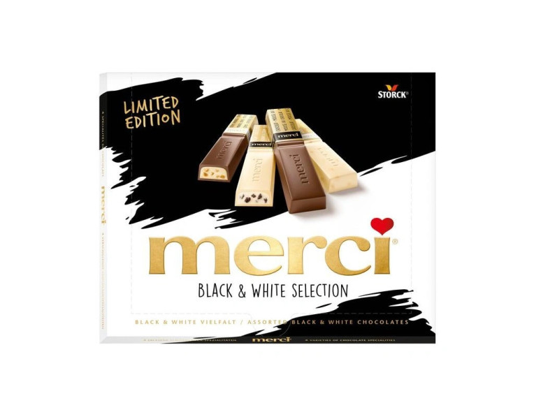 Chocolate candies set Black and White Merci