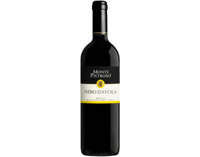 Wine red dry Nero D`avola Sicilia Monte Pietroso