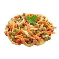 Salad with carrots and green peas