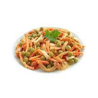 Salad with carrots and green peas