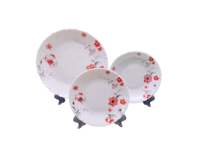 Set of plates with flowers