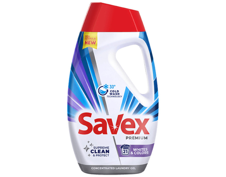 Washing gel for colored and white laundry Premium Savex