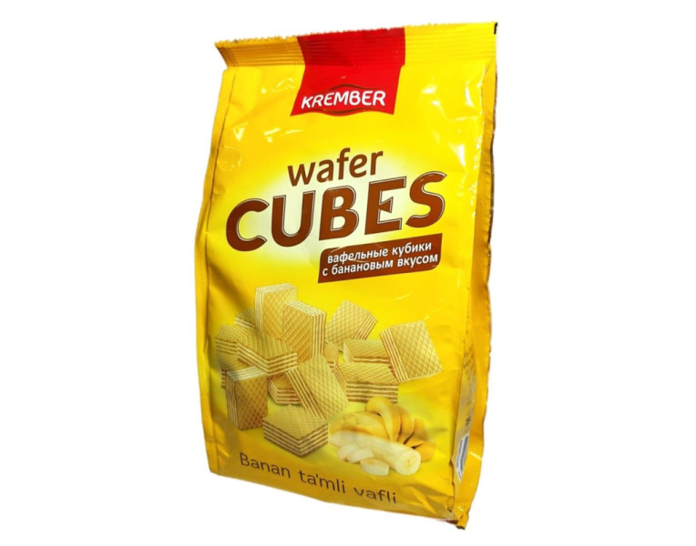 Вафли с банановым вкусом Cubes Krember