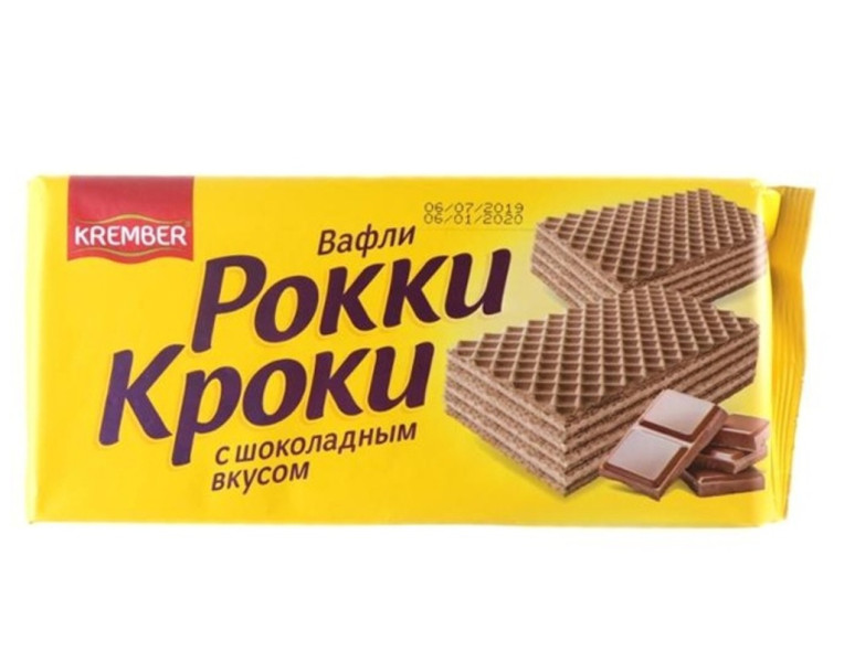 Wafers with chocolate flavor Rocky Kroki Krember