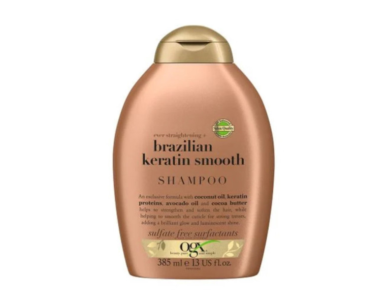 Shampoo straightening + Brazilian keratin OGX