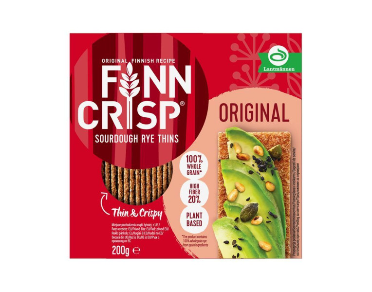 Dry bread fine thin crispy rye Original Finn Crisp