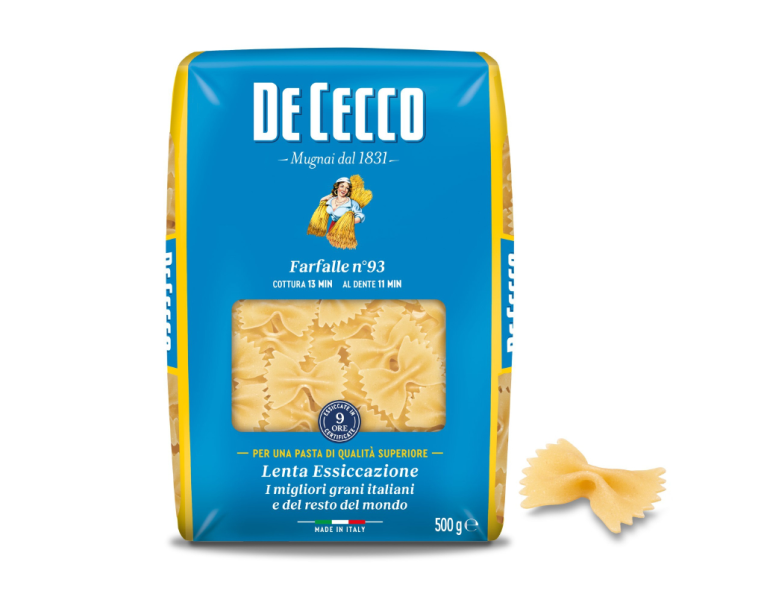 Pasta De Cecco bows durum wheat Farfalle N93